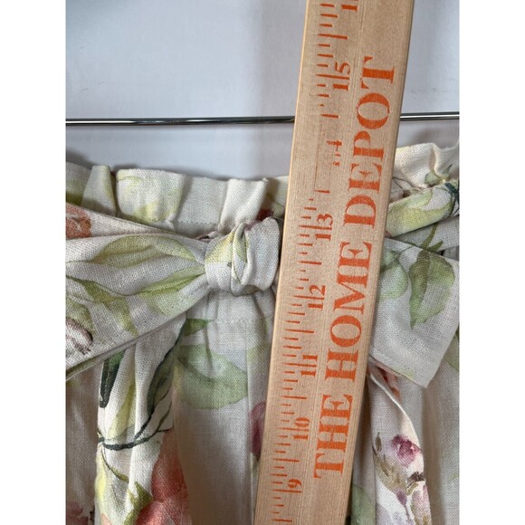 NEW‎ Caroline Constas Linen Blend Floral Shorts Size M Cottage Feminine Toile - Picture 3 of 10